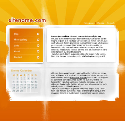 Modern Web Layout Tutorial: Final Result (Click to enlarge)