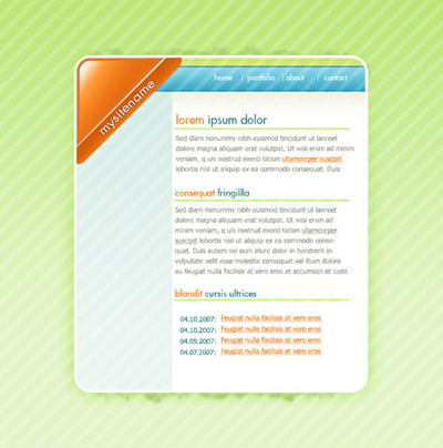 Personal Site Layout Tutorial: Final Result (Click to enlarge)