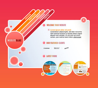 Portfolio Web Layout Tutorial: Final Result (Click to enlarge)