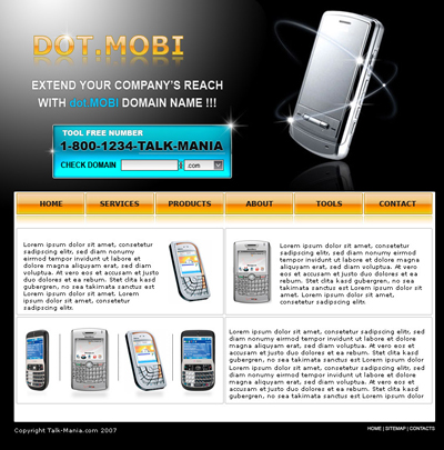 dot.Mobi Layout Tutorial: Final Result (Click to enlarge)