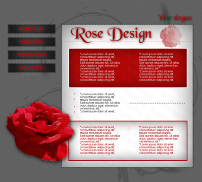 Nice Rose Template Tutorial: Final Result (Click to enlarge)