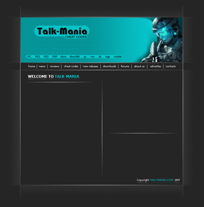 Layout for Games Cheat Codes Tutorial: Final Result (Click to enlarge)