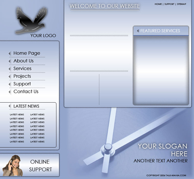 Stylish Corporate Layout Tutorial: Final Result (Click to enlarge)