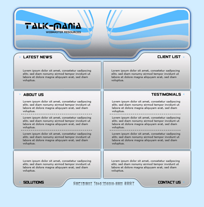 Clean Business Template Tutorial: Final Result (Click to enlarge)