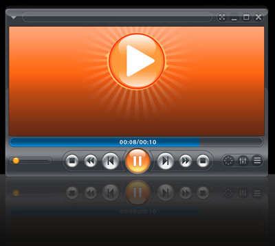 Zoom Player Skin Design Tutorial: Final Result (Click to enlarge)