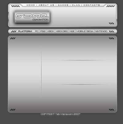 Black-Grey Game Layout Tutorial: Final Result (Click to enlarge)