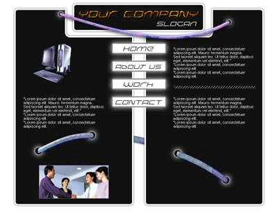 Trendy Corporate Layout Tutorial: Final Result (Click to enlarge)
