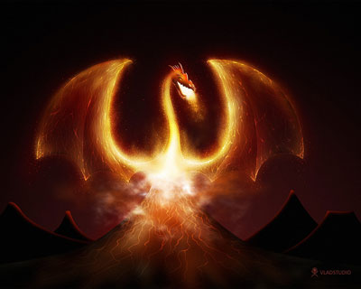 Fire Dragon Tutorial: Final Result (Click to enlarge)