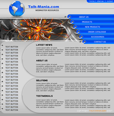 General Website Layout Tutorial: Final Result (Click to enlarge)
