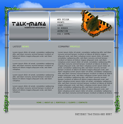 Portfolio Layout #6 Tutorial: Final Result (Click to enlarge)