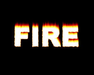 Text on Fire Tutorial: Final Result (Click to enlarge)