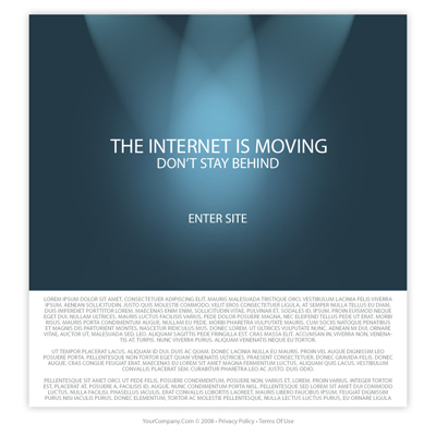 Cleanand Professional Splash Page Tutorial: Final Result (Click to enlarge)