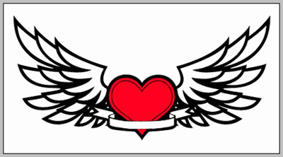 Winged Love Tattoo