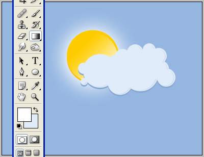 Cartoon Sky Tutorial: Final Result