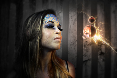 Reflective Bubbles Tutorial: Final Result (Click to enlarge)