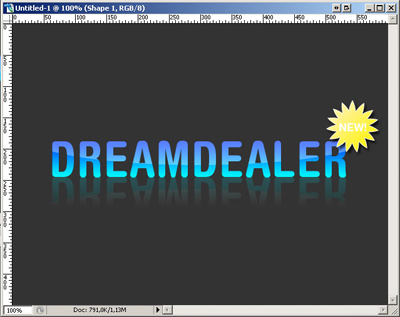 How to Create a web 2.0 Style Logo Tutorial: Final Result (Click to enlarge)