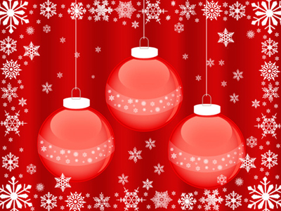 Christmas Balls Wallpaper Tutorial: Final Result (Click to enlarge)