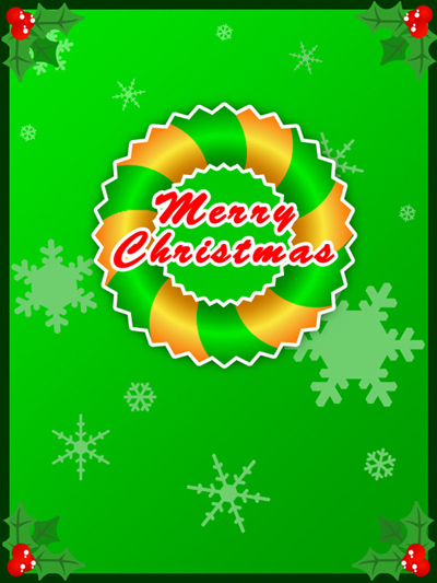 Merry Christmas Card Tutorial: Final Result (Click to enlarge)