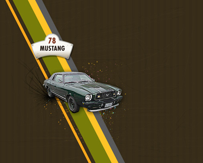 Ford Mustang Wallpaper Tutorial: Final Result (Click to enlarge)