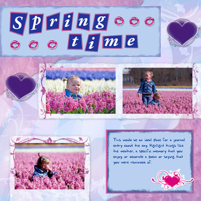 Scrapbooking Tutorial: Kids and Springtime Tutorial: Final Result (Click to enlarge)