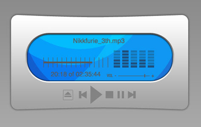MP3 Player Interface Tutorial: Final Result (Click to enlarge0