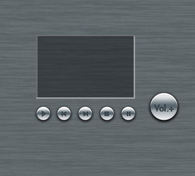 Futuristic Digital Camcorder Control Panel Tutorial: Final Result (Click to enlarge)