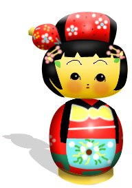 Drawing a Kokeshi Doll Tutorial: Final Result