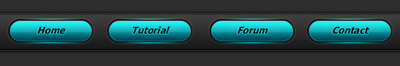 High Tech Glossy Menu Bar Tutorial: Final Result (Click to enlarge)