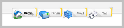 Stylish Silver Navigation Bar Tutorial: Final Result (Click to enlarge)