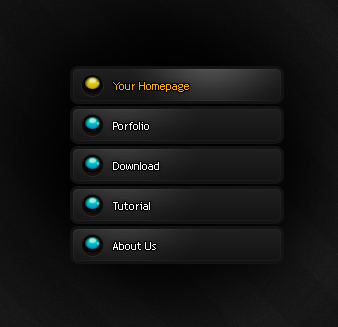 Awesome Dark Buttons Effect Tutorial: Final Result
