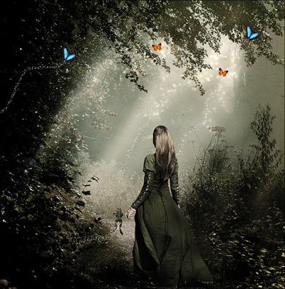 Light In The Forest Photo Effect Tutorial: Final Result (Click to enlarge)