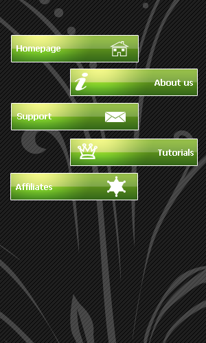 Left-Right Navigation Bar Tutorial: Final Result