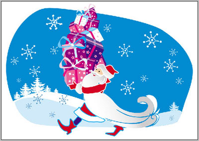Santa Bringing Gifts Tutorial: Final Result