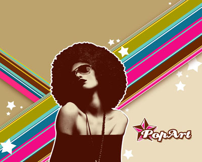 Pop Art Portrait Tutorial: Final Result (Click to enlarge)