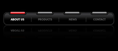 Stylish Web Navigation Template Tutorial: Final Result (Click to enlarge)
