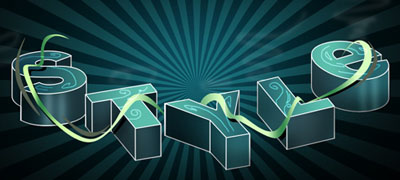 Create a Spectacular Style Text Effect Tutorial: Final Result (Click to enlarge)