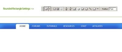 Tabbed Navigation Tutorial: Final Result (Click to enlarge)