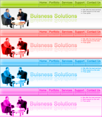 Web Header Tutorial: Final Result (Click to enlarge)