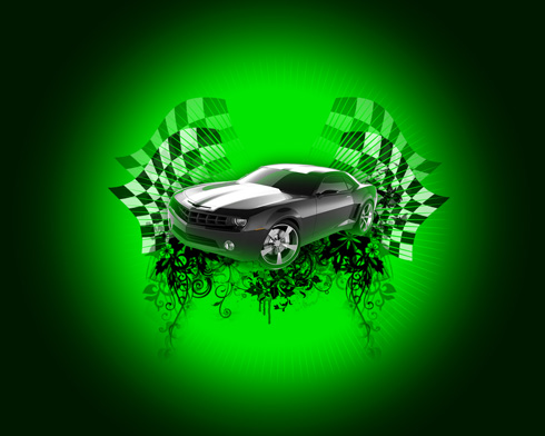Create Car Desktop Themes in Photoshop CS3 - Final Result