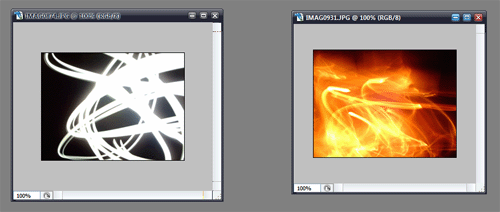 In Photoshop click on the image you wish to come first and convert ... In Photoshop click on the image you wish to come first and convert ...