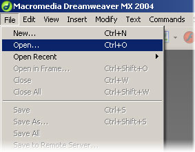 Open HTML File Screenshot