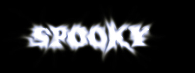 Simple Spooky Text Tutorial: Final Result
