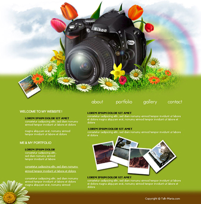 Portfolio Layout Tutorial: Final Result (Click to enlarge)