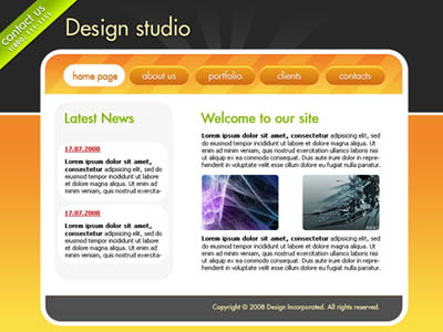 Website Design Studio Tutorial: Final Result (Click to enlarge)