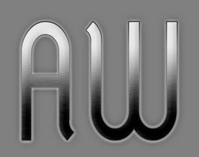 Metallic Text Tutorial: Final Result