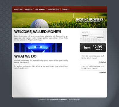 Creating a Professional Business Layout Using Photoshop Tutorial: Final Result (Click to enlarge)
