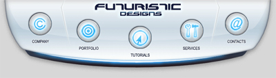Futuristic Navigation Tutorial: Final Result (Click to enlarge)