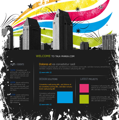 Grunge Vector Layout Tutorial: Final Result (Click to enlarge)