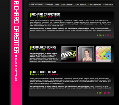 Portfolio Layout #4 Tutorial: Final Result (Click to enlarge)