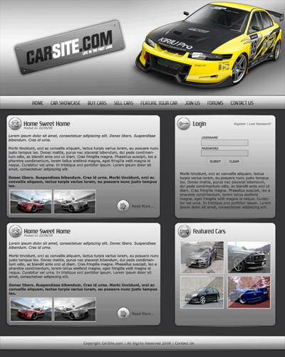 Car Sales/Club Layout Tutorial: Final Result (Click to enlarge)